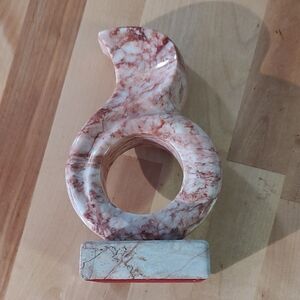 The Flame PINK MARBLE Sculpture in Leonardo Nierman Style 7" Tall